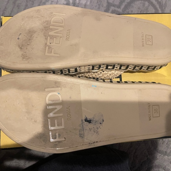 Fendi Straw Sandals-size 38 - Picture 2 of 6